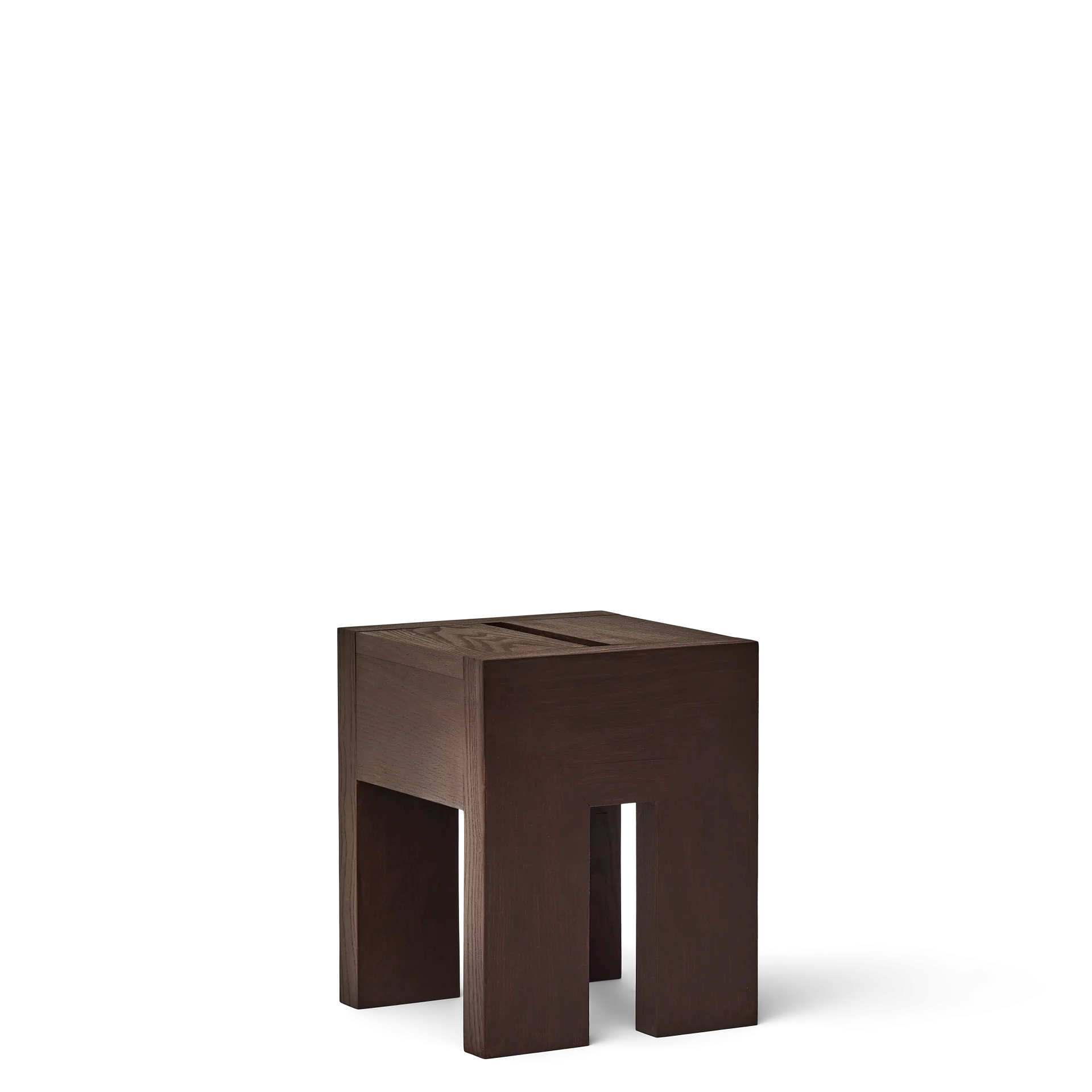 Monolith Side Table, Dark Brown Ash