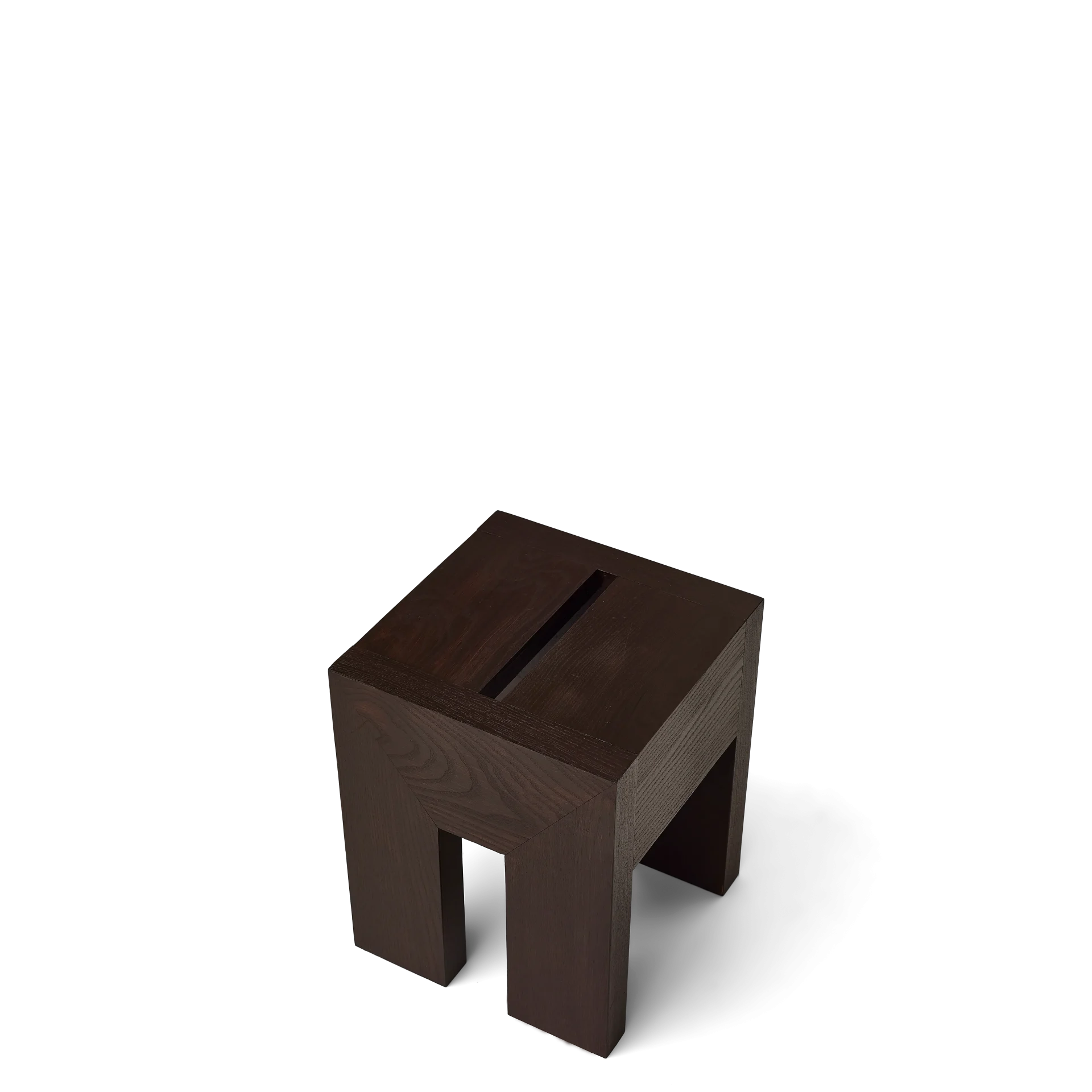 Monolith Side Table, Dark Brown Ash